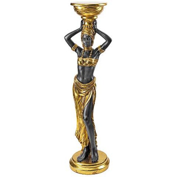 Headdress Column Water Maiden Pedestal French Revival architectural